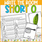 Short O Write the Room for Kindergarten Writing Center with CVC Fluency
