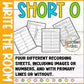 Short O Write the Room for Kindergarten Writing Center with CVC Fluency