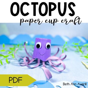 Octopus craft for ocean habitat activity ocean animal craftivity