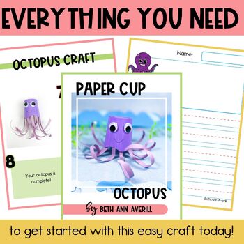 Octopus craft for ocean habitat activity ocean animal craftivity
