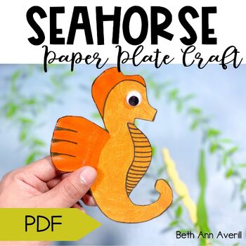Seahorse craftivity for ocean habitat activity ocean animal bulletin board craft