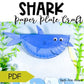 Shark craft for ocean habitat activity shark week bulletin board craftivity