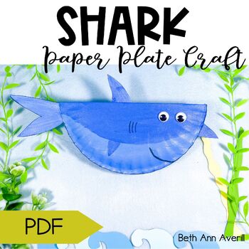Shark craft for ocean habitat activity shark week bulletin board craftivity