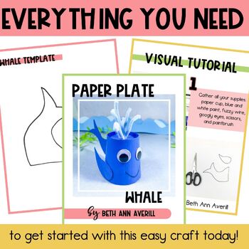 Whale craft for ocean life activity ocean habitat craftivity