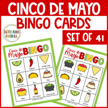 Cinco De Mayo Bingo Cards May Activities for Preschool Including Bingo Daubers