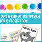 Feed the Shark Activity Alphabet Fluency and Counting Activity for Shark Week