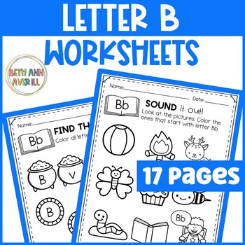 Letter B Worksheets with Letter Tracing Alphabet Letter of the Week Activities