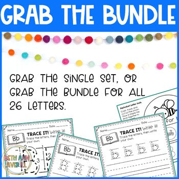 Letter B Worksheets with Letter Tracing Alphabet Letter of the Week Activities