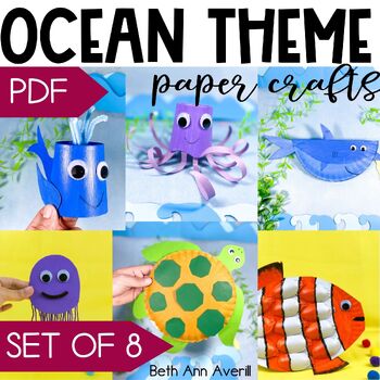 Summer Craft Kindergarten Ocean Animal Craft Activity Summer Camp Bulletin Board