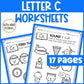 Letter C Worksheets with Letter Tracing Alphabet Letter of the Week Activities