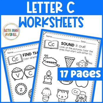 Letter C Worksheets with Letter Tracing Alphabet Letter of the Week Activities