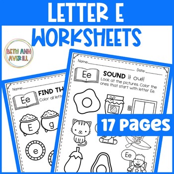 Letter Ee Worksheets with Letter Tracing Alphabet Letter of the Week Activities