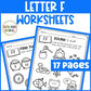 Letter Ff Worksheets with Letter Tracing Alphabet Letter of the Week Activities