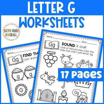 Letter Gg Worksheets with Letter Tracing Alphabet Letter of the Week Activities