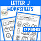 Letter Jj Worksheets with Letter Tracing Alphabet Letter of the Week Activities