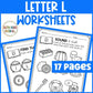 Letter L Worksheets with Letter Tracing Alphabet Letter of the Week Activities