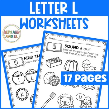 Letter L Worksheets with Letter Tracing Alphabet Letter of the Week Activities