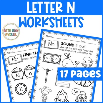 Letter N Worksheets with Letter Tracing Alphabet Letter of the Week Activities