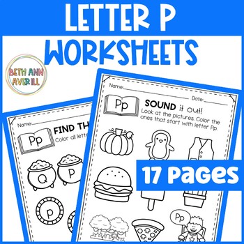 Letter P Worksheets with Letter Tracing Alphabet Letter of the Week Activities
