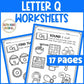 Letter Qq Worksheets with Letter Tracing Alphabet Letter of the Week Activities