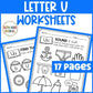 Letter Uu Worksheets with Letter Tracing Alphabet Letter of the Week Activities