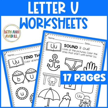 Letter Uu Worksheets with Letter Tracing Alphabet Letter of the Week Activities