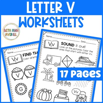 Letter Vv Worksheets with Letter Tracing Alphabet Letter of the Week Activities