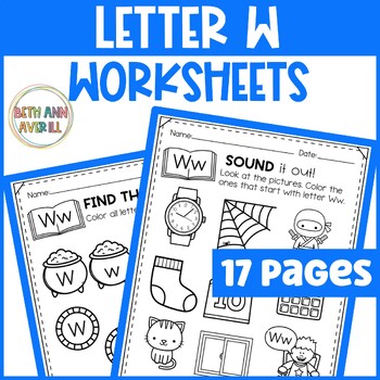 Letter Ww Worksheets with Letter Tracing Alphabet Letter of the Week Activities