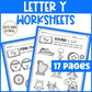 Letter Yy Worksheets with Letter Tracing Alphabet Letter of the Week Activities