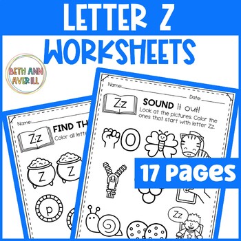 Letter Zz Worksheets with Letter Tracing Alphabet Letter of the Week Activities