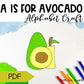 Letter a is for avocado craftivity letter of the week Alphabet Craft