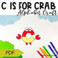 Letter c is for crab craftivity letter of the week Alphabet Craft