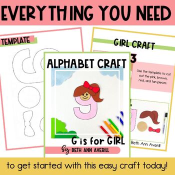 Letter g is for girl craftivity letter of the week Alphabet Craft
