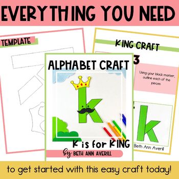 Letter k is for king craftivity letter of the week Alphabet Craft