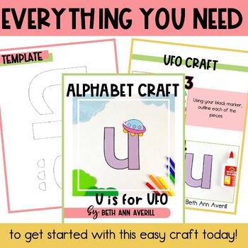 Letter u is for UFO craftivity letter of the week Alphabet Craft