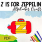 Letter z is for zeppelin craftivity letter of the week Alphabet Craft
