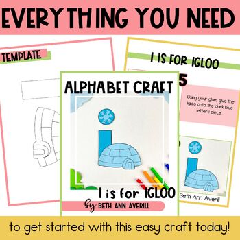 Letter i is for igloo craftivity letter of the week Alphabet Craft