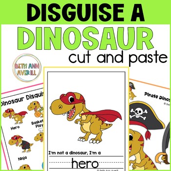 Disguise a Dinosaur Cut and Paste Craft Activity for Bulletin Board Decor