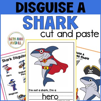 Disguise a Shark Week Cut and Paste Craft Activity for Bulletin Board Decor