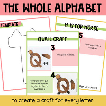 26 Letter of the Week Craft Bundle Alphabet Activities Preschool Uppercase