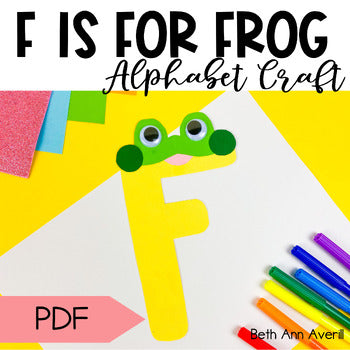 Letter F is for Frog craftivity letter of the week Alphabet Craft Uppercase