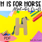 Letter H is for Horse craftivity letter of the week Alphabet Craft Uppercase