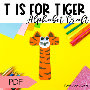 Letter T is for Tiger craftivity letter of the week Alphabet Craft Uppercase