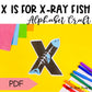 Letter X is for X-ray Fishcraftivity letter of the week Alphabet Craft Uppercase