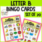 Letter B Activities Bingo Letter Sounds Letter B Beginning Sound Alphabet Games