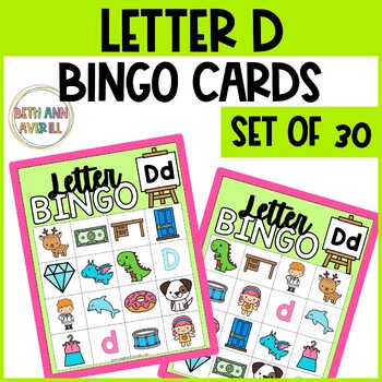 Letter D Activities Bingo Letter Sounds Letter D Beginning Sound Alphabet Games