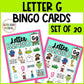 Letter G Activities Bingo Letter Sounds Letter G Beginning Sound Alphabet Games
