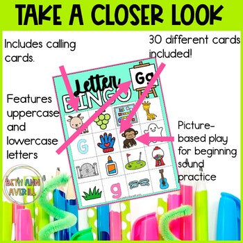 Letter G Activities Bingo Letter Sounds Letter G Beginning Sound Alphabet Games