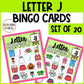 Letter J Activities Bingo Letter Sounds Letter J Beginning Sound Alphabet Games