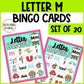 Letter M Activities Bingo Letter Sounds Letter M Beginning Sound Alphabet Games